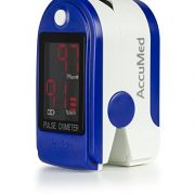 AccuMed-CMS-50DL-Pulse-Oximeter-Finger-Pulse-Blood-Oxygen-SpO2-Monitor-w-Carrying-case-Landyard-Silicon-Case-Battery-Blue-0-3