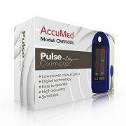 AccuMed-CMS-50DL-Pulse-Oximeter-Finger-Pulse-Blood-Oxygen-SpO2-Monitor-w-Carrying-case-Landyard-Silicon-Case-Battery-Blue-0-4