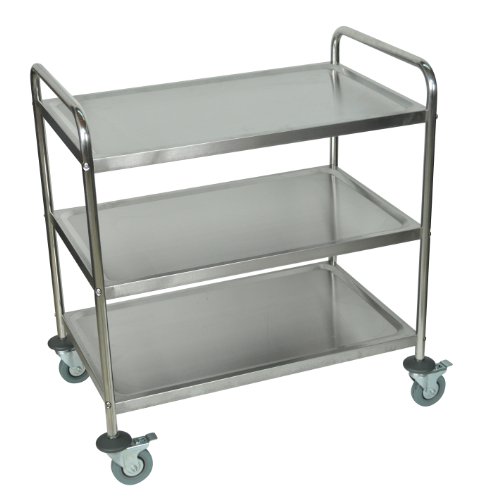 LUXOR-ST-3-Stainless-Steel-Utility-Cart-37-H-x-335-W-x-21-D-0 LUXOR-ST-3-Stainless-Steel-Utility-Cart-37-H-x-335-W-x-21-D-0