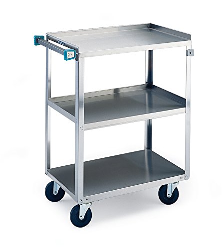 Lakeside-311-Traditional-Duty-Utility-Cart-3-Shelves-Stainless-Steel-300-lb-Capacity-16-14-x-27-12-x-32-18-0 Lakeside-311-Traditional-Duty-Utility-Cart-3-Shelves-Stainless-Steel-300-lb-Capacity-16-14-x-27-12-x-32-18-0