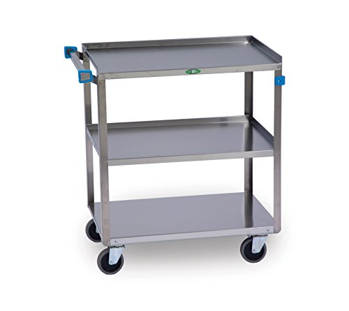 Lakeside-411-Medium-Duty-Utility-Cart-3-Shelves-Stainless-Steel-500-lb-Capacity-16-34-x-27-58-x-32-0 Lakeside-411-Medium-Duty-Utility-Cart-3-Shelves-Stainless-Steel-500-lb-Capacity-16-34-x-27-58-x-32-0