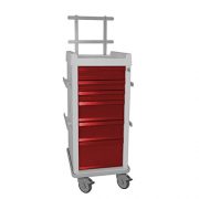 MRI-Cart-with-Anesthesia-Package-Narrow-6-Drawer-20W-x-25D-x-4575H-685H-with-back-rail-system-0-10
