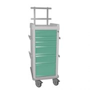 MRI-Cart-with-Anesthesia-Package-Narrow-6-Drawer-20W-x-25D-x-4575H-685H-with-back-rail-system-0-13