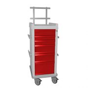 MRI-Cart-with-Anesthesia-Package-Narrow-6-Drawer-20W-x-25D-x-4575H-685H-with-back-rail-system-0-4