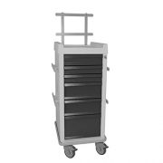 MRI-Cart-with-Anesthesia-Package-Narrow-6-Drawer-20W-x-25D-x-4575H-685H-with-back-rail-system-0-9