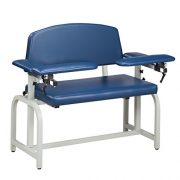 Phlebotomy-Equipment-Royal-Blue-Lab-X-Series-Extra-Wide-Blood-Drawing-Chair-with-Padded-Arms-CL-66000-0