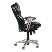 Serta-Back-in-Motion-Health-Wellness-Eco-friendly-Bonded-Leather-Mid-Back-Office-Chair-Smooth-Black-0-3
