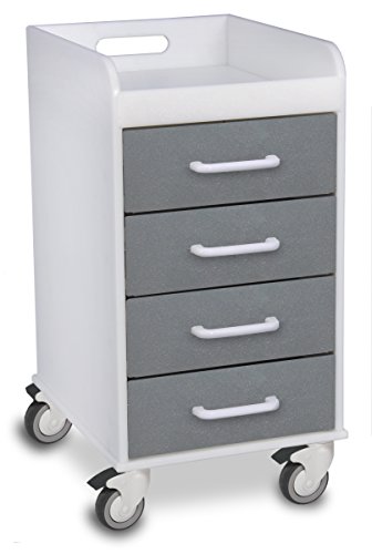TrippNT-51088-Polyethylene-Compact-Locking-Cart-14-Width-x-27-Height-x-19-Depth-4-Drawers-Silver-Metallic-0 TrippNT-51088-Polyethylene-Compact-Locking-Cart-14-Width-x-27-Height-x-19-Depth-4-Drawers-Silver-Metallic-0