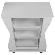 TrippNT-51474-Aluminum-Polyethylene-Composite-Light-Duty-Cart-Hourglass-2-Sided-85-lb-Capacity-24-Width-x-32-Height-x-11-Depth-White-0-0